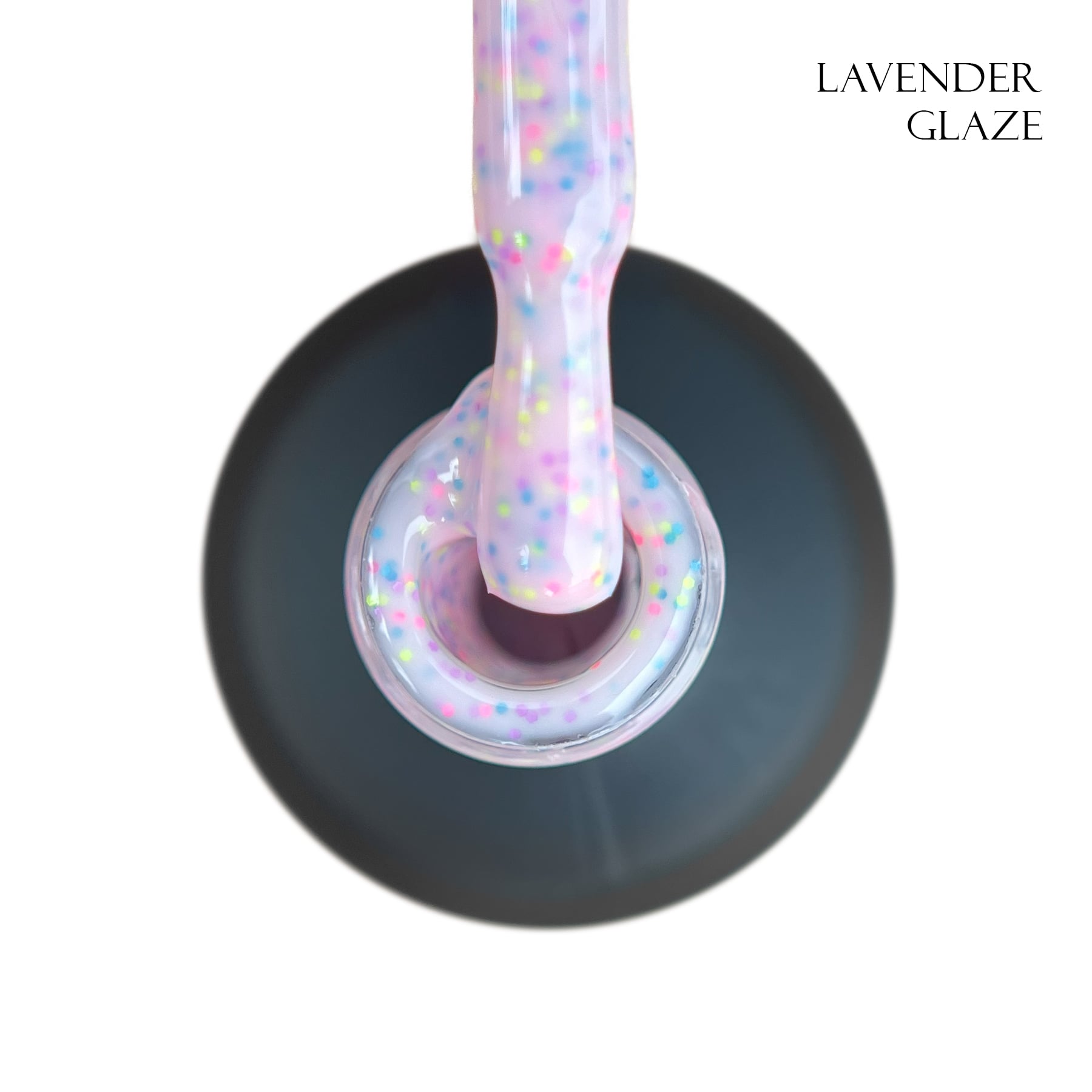 База для гель-лаку GLOSS Yogurt Base Lavender Glaze, 15 мл (ніжний лавандовий з кольоровим конфетті)